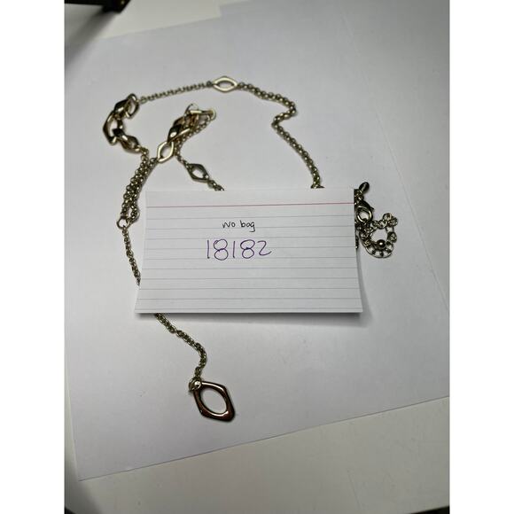 Chico's long necklace gold tone y-drop y drop signed costume jewelry - Picture 13 of 13